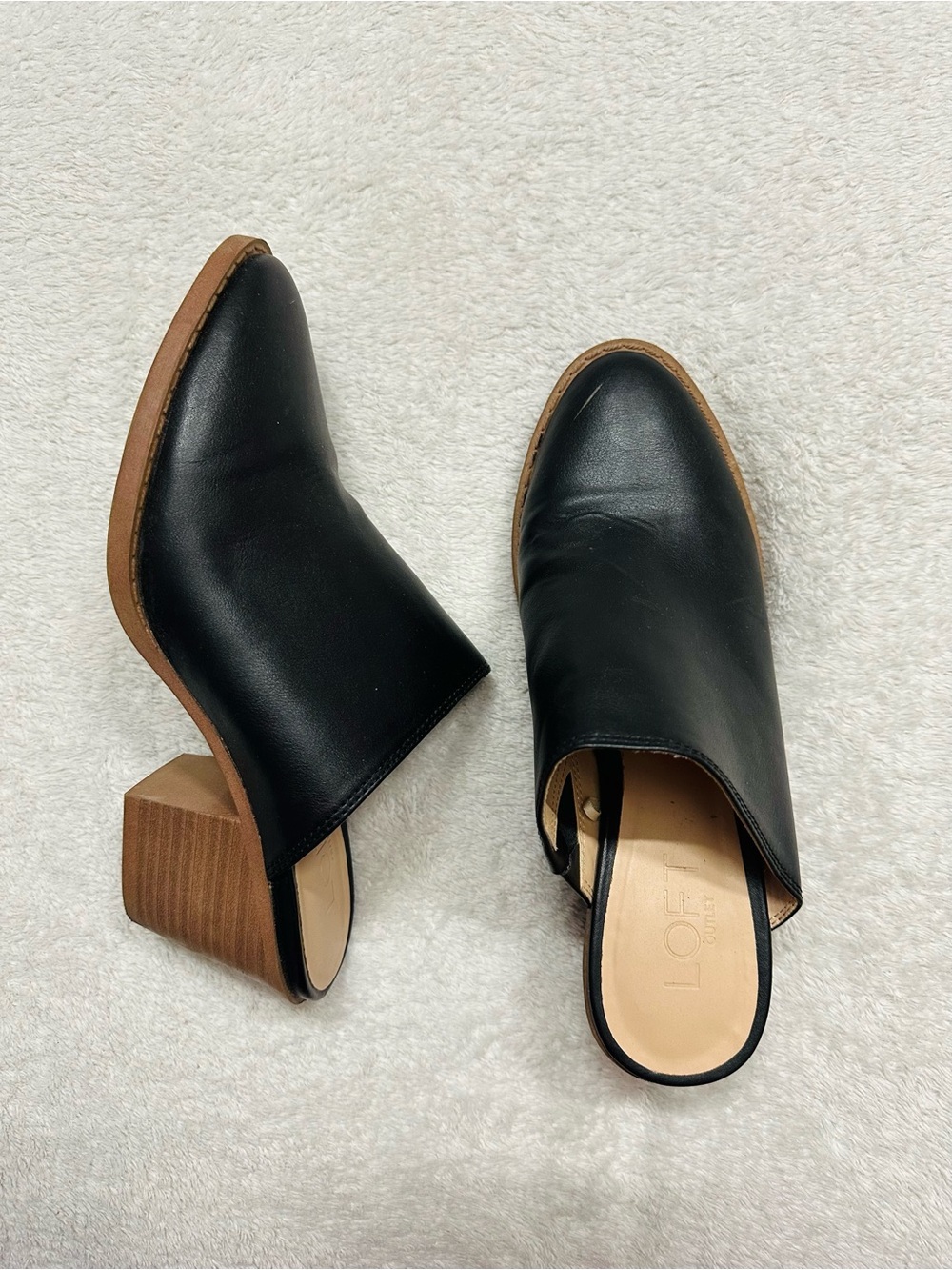 Madewell Women's Shoes Size 6M Black Harper Block Heel Mules Slip On